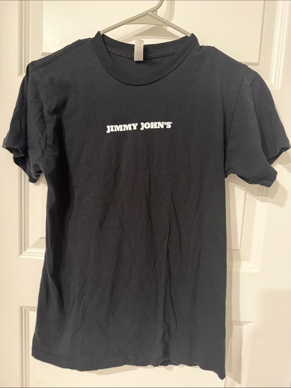 Jimmy John's Black Logo T-Shirt unisex Small S FREAKY FAST